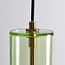 Suspension Rurka - doré et verre vert