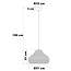 Lampe suspendue en carton blanc - Lena