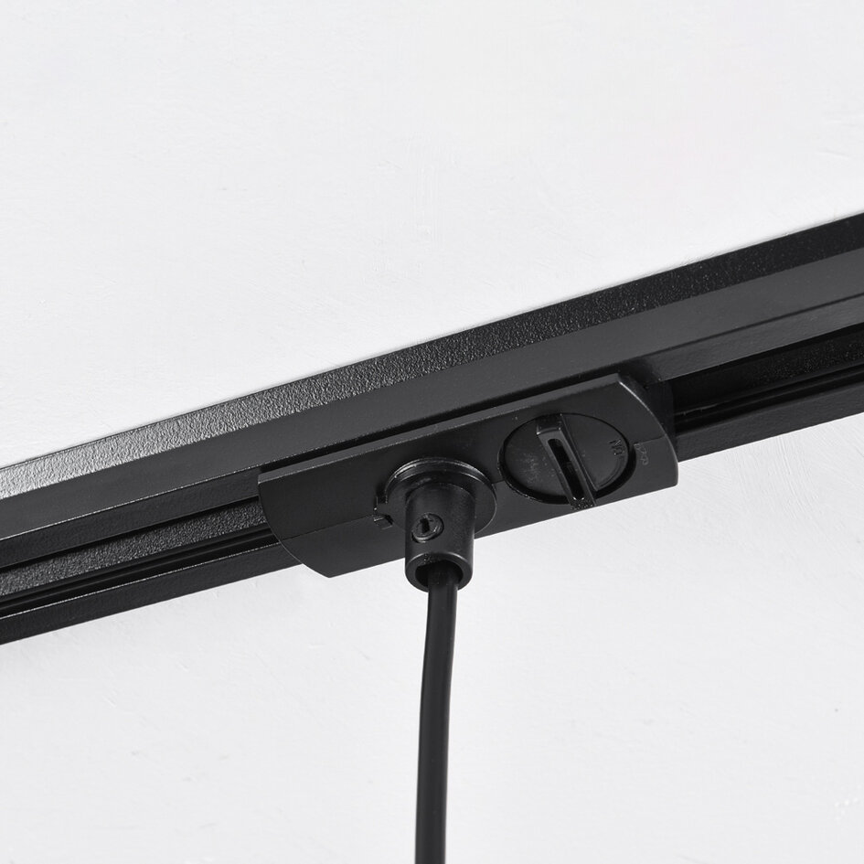 Lampe suspendue sur rail à 1 phase Nill gold avec verre fumé à effet miroir - verre large