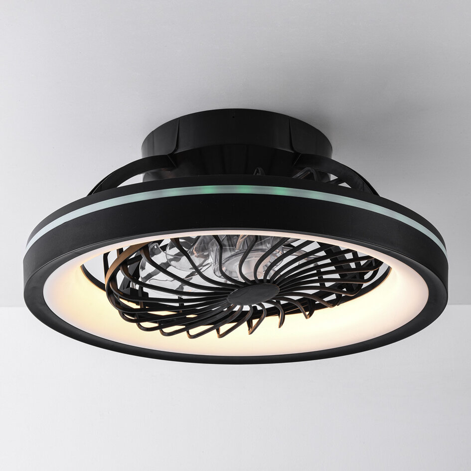 Ventilateur de plafond intelligent Flow avec télécommande, application wifi TUYA et fonction RGB.
