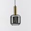 Lampe suspendue moderne noir et or avec verre fumé - Appeso