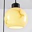 Suspension 3 lumières Marmore - noir et aspect marbre