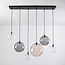 Lampe suspendue contemporaine avec ampoules en verre de différentes couleurs - Lumora