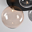 Plafonnier Lumose 3-lumières - ambre, fumée et verre transparent