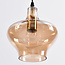 Lampe suspendue 7 lumières noire avec verre ambré - Trinidad