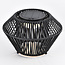 Lampe solaire de table avec corde tressée et 3 positions de réglage noir - Wovra