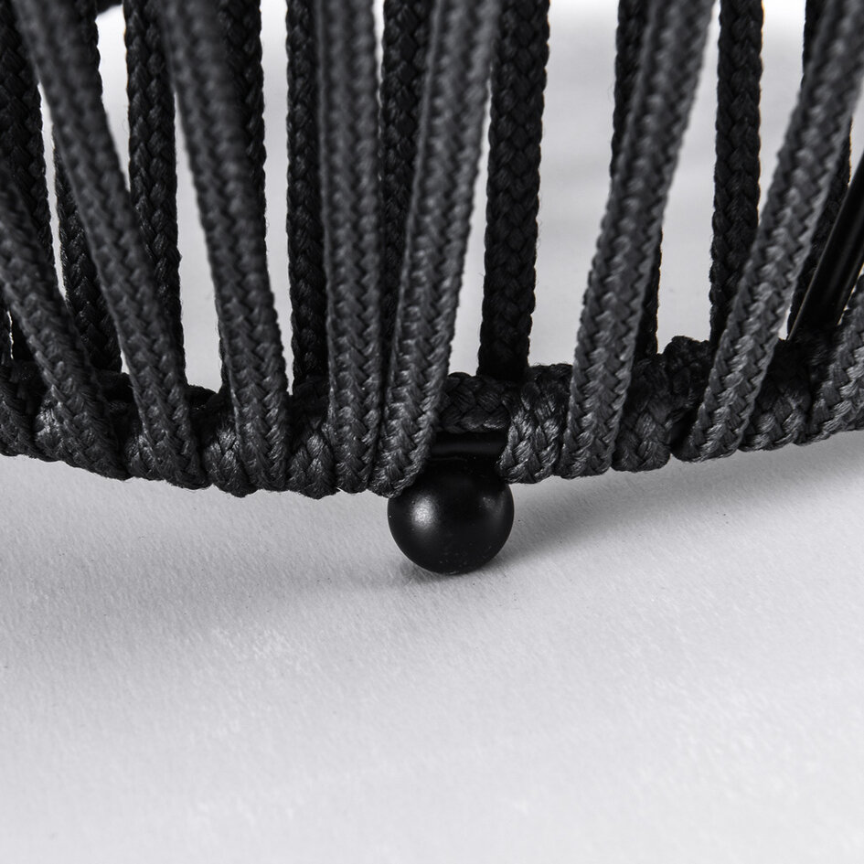 Lampe solaire de table avec corde tressée et 3 positions de réglage noir - Wovra