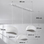 Lampe suspendue Wabi Sabi à 3 lumières Shibui avec motif en pierre blanche - 3 x 40 cm