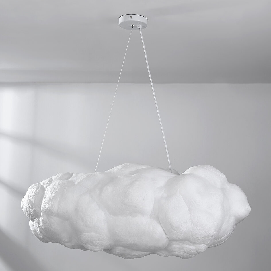Lampe suspendue blanche en forme de nuage Kumo 90 cm - lampe nuage