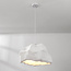 Suspension Wabi Sabi blanche avec effet pierre - Nami, Ø52 cm
