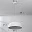 Suspension Wabi Sabi Hinoto avec effet pierre blanche - Ø40 cm