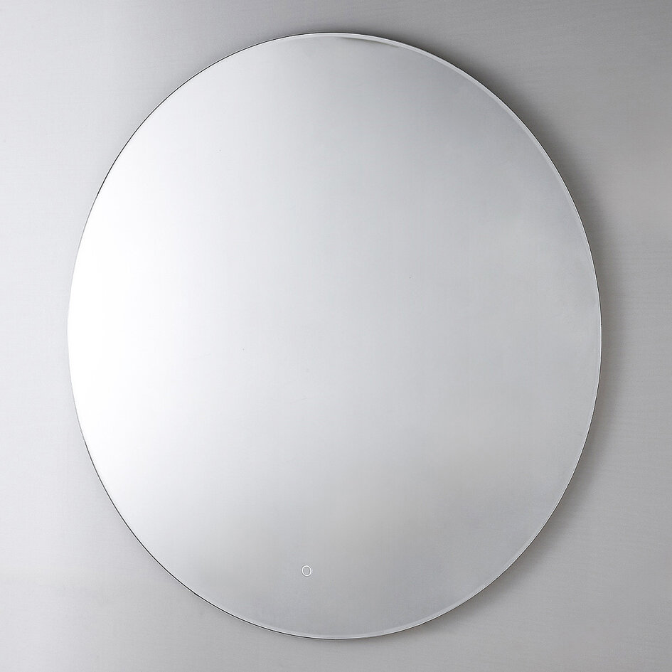 Miroir de salle de bain avec éclairage Reflecta Ø100 cm - LEDs dimmables avec capteur tactile, couleurs réglables et miroir chauffant