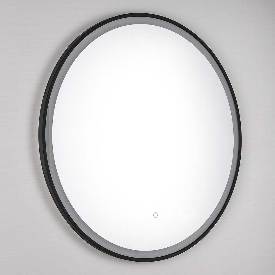 Miroir de salle de bain avec éclairage Radi Ø60 cm - LEDs dimmables avec capteur tactile, couleurs réglables et miroir chauffant