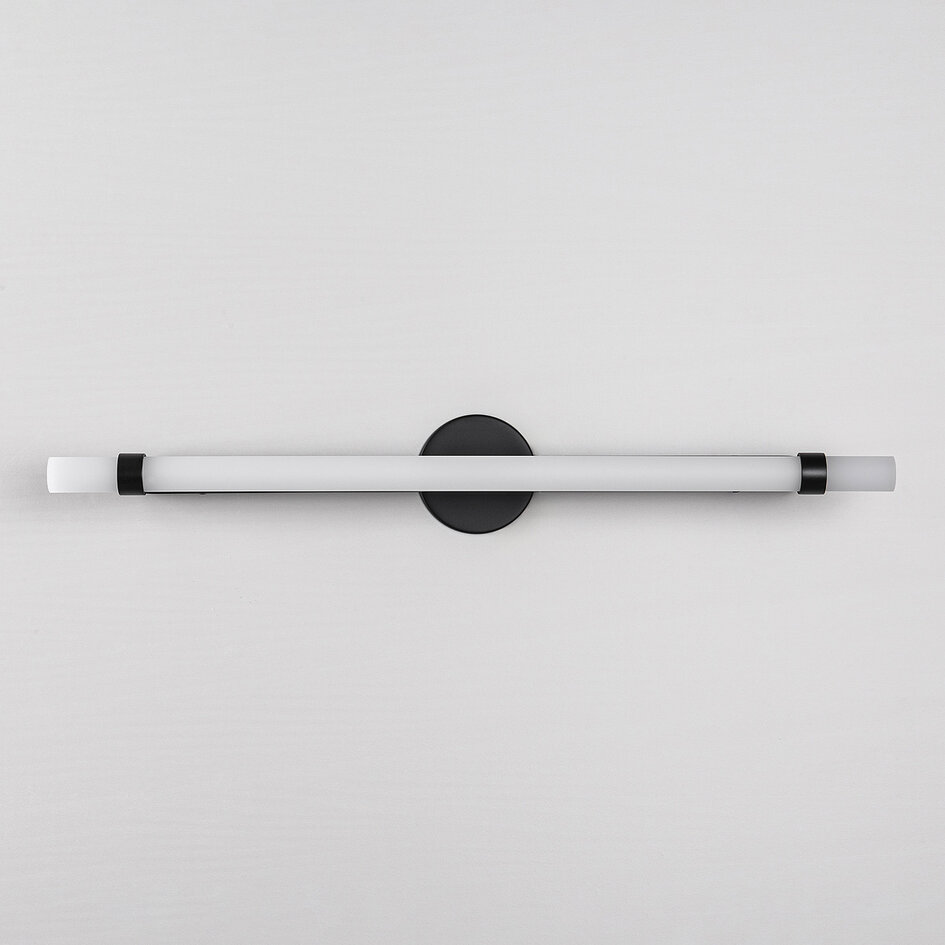 Miroir de salle de bain noir avec LED intégrées - Optix