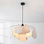 Lampe suspendue en lin, blanc et noir - Floare