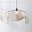 Lampe suspendue en lin, blanc et noir - Floare