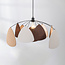 Lampe suspendue moderne noire Floare, trois couleurs de lin