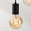Suspension 5 lumières sur câble Illumine - noir (ampoules E27 non incluses)