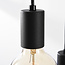 Suspension 6 lumières sur câble Nivelle - noir (ampoules E27 non incluses)