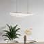 Suspension design Flectra avec LED dimmable à 3 niveaux et motif marbre - noir