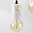 Suspension araignée 6 lumières Caverna - noir avec détails en marbre (ampoules E27 non incluses)