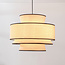 Lampe suspendue de style japonais Zohra avec tissu naturel