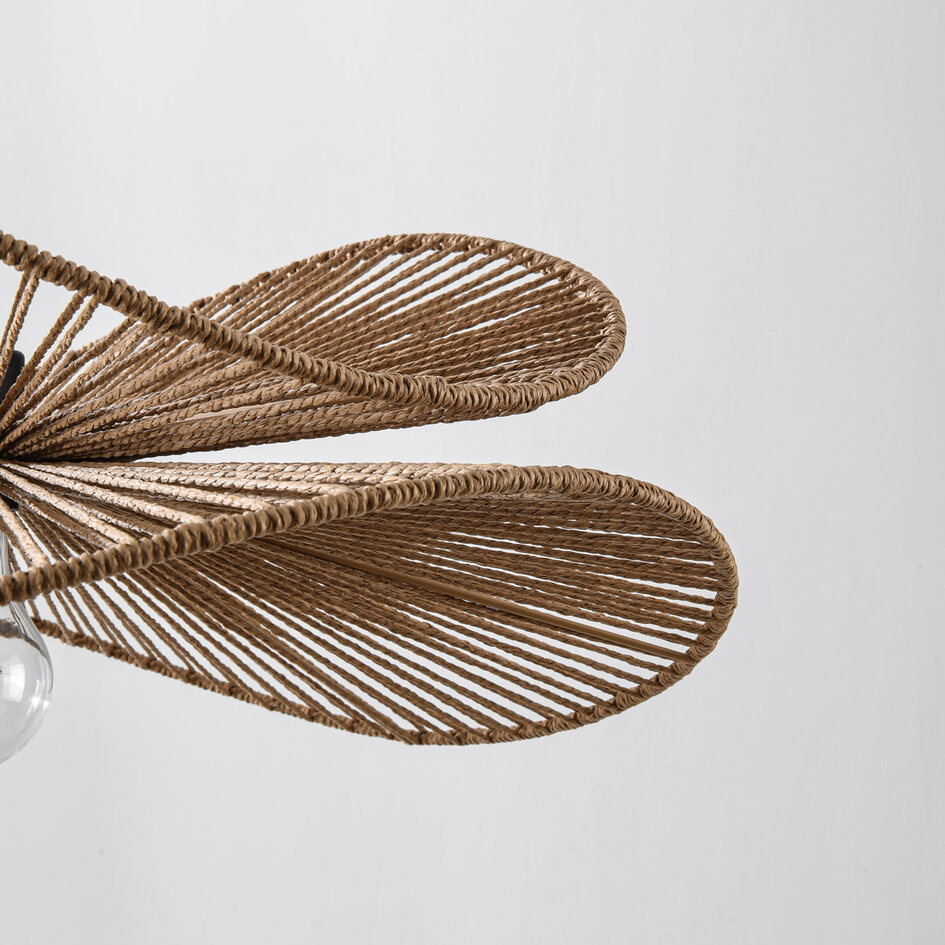 Lampe suspendue moderne boho-chic Janah - marron