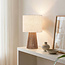 Lampe de table moderne boho-chic avec abat-jour en lin - Ranpu