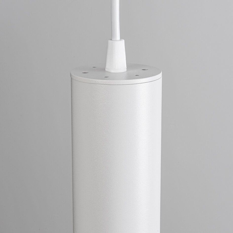 Lampe suspendue à tube sur rail monophasé Simon - blanc