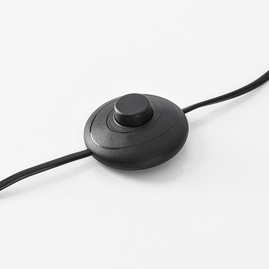 Lampadaire Claire noir avec verre fumé, 5 lumières