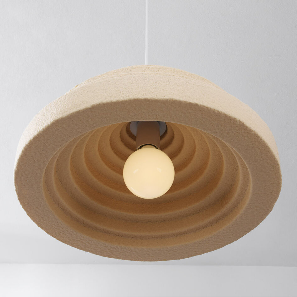 Lampe suspendue boho-chic Amai Ø40 cm - beige sable
