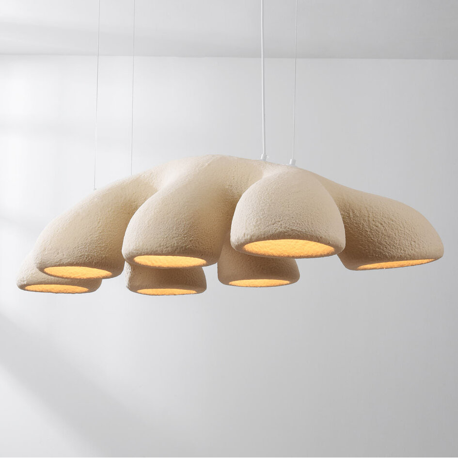 Lampe suspendue moderne Wabi Sabi à 7 lumières 108 x 30 cm - Tsuyu