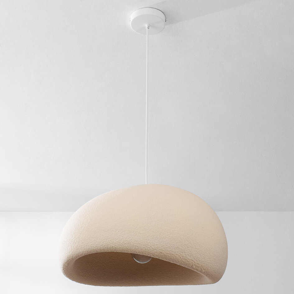 Lampe suspendue Wabi Sabi Urban Stone avec motif en pierre - 50 x 34 cm