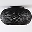 Plafonnier en bambou Caia 3-light - noir