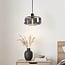 Suspension Shade - noir et verre fumé