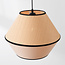Lampe suspendue Japandi Corda abat-jour naturel en tissu et corde tressée
