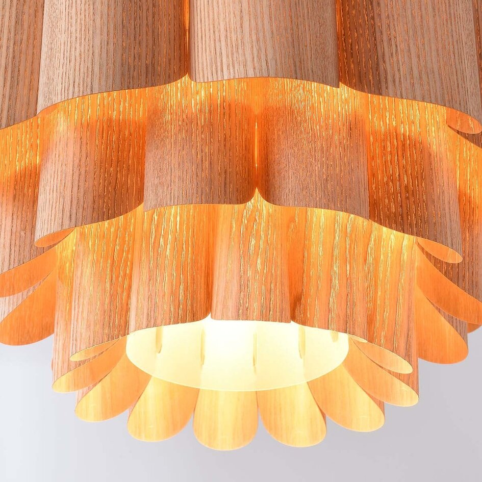 Lampe suspendue moderne Xylo en aspect bois