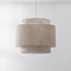 Suspension Tressa avec abat-jour en tissu nervuré - beige