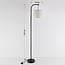 Lampadaire Hygge avec abat-jour en lin - noir