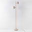 Lampadaire Iki beige à 2 spots orientables et LED intégrée