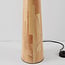 Lampadaire Haku avec abat-jour en tissu - bois et crème