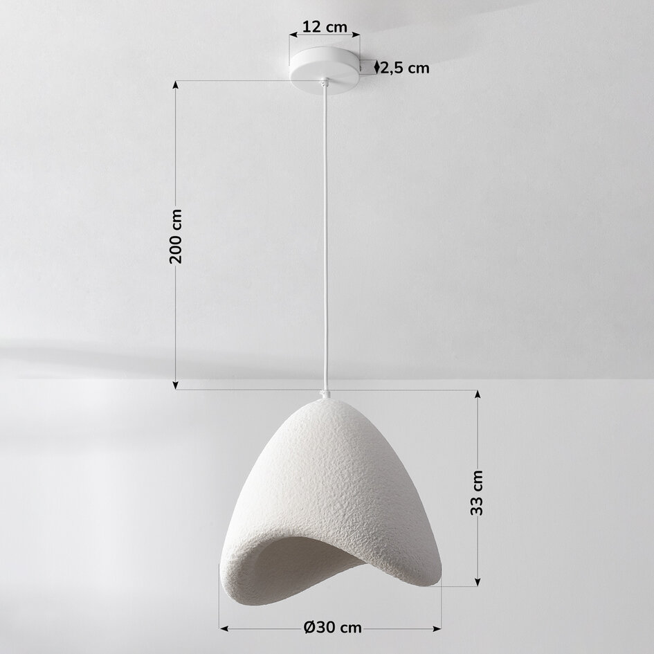 Lampe suspendue Wabi Sabi Ashi - blanc