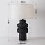 Lampe à poser Sera en céramique avec abat-jour en tissu - noire