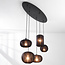 Lampe suspendue Japandi à 5 lumières Karima - noir