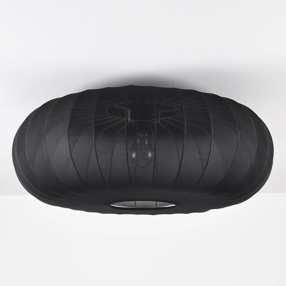 Plafonnier Japandi Celara avec abat-jour en tissu Ø70 cm