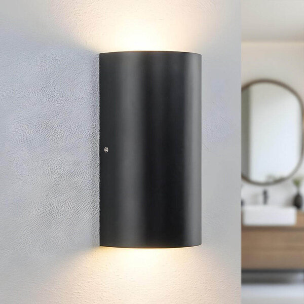 Applique de salle de bains à 2 lumières - noir