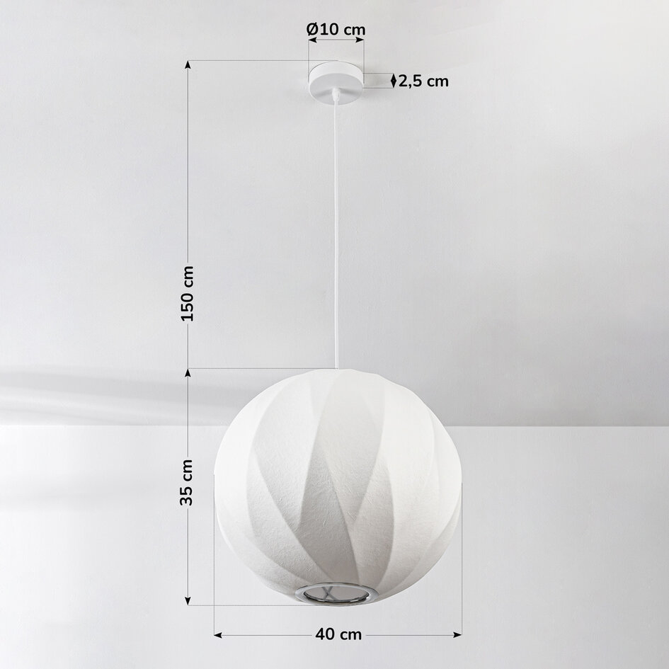 Lampe suspendue minimaliste en soie - Seda