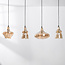 Lampe suspendue moderne à 4 lumières avec verre ambré - Maracas