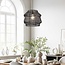 Suspension boho Noru avec abat-jour tressé - noir