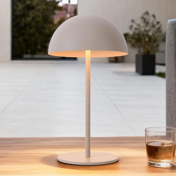 Lampe de table champignon rechargeable Vanta dimmable - beige